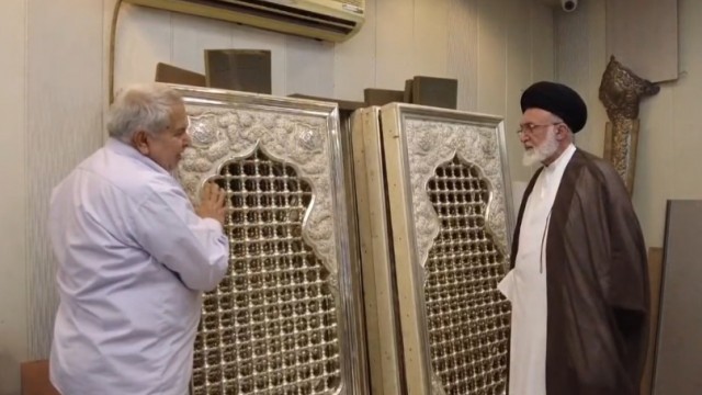 بازدید تولیت آستان مقدس از مراحل ساخت ضریح جدید مضجع مطهر حضرت عبدالعظیم(ع)