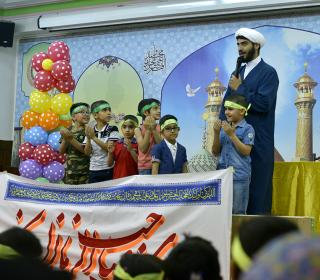 Mahdavi( regarding Emam Mahdi AJ) children's celebration in Holy Shrine. Photo by Sadeghi. 12/5/2017