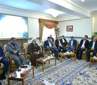 Visiting of governor and mayor of REY city with trusteeship of holy shrine
