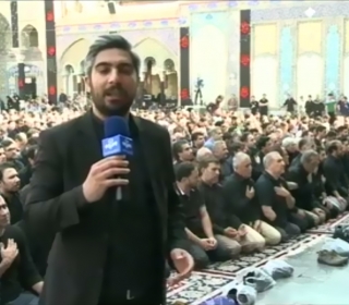 انعكاس خبرى حضور هيئات عزادار و نماز ظهر عاشوراى حسينی در آستان مقدس - پخش از شبكه های سيما